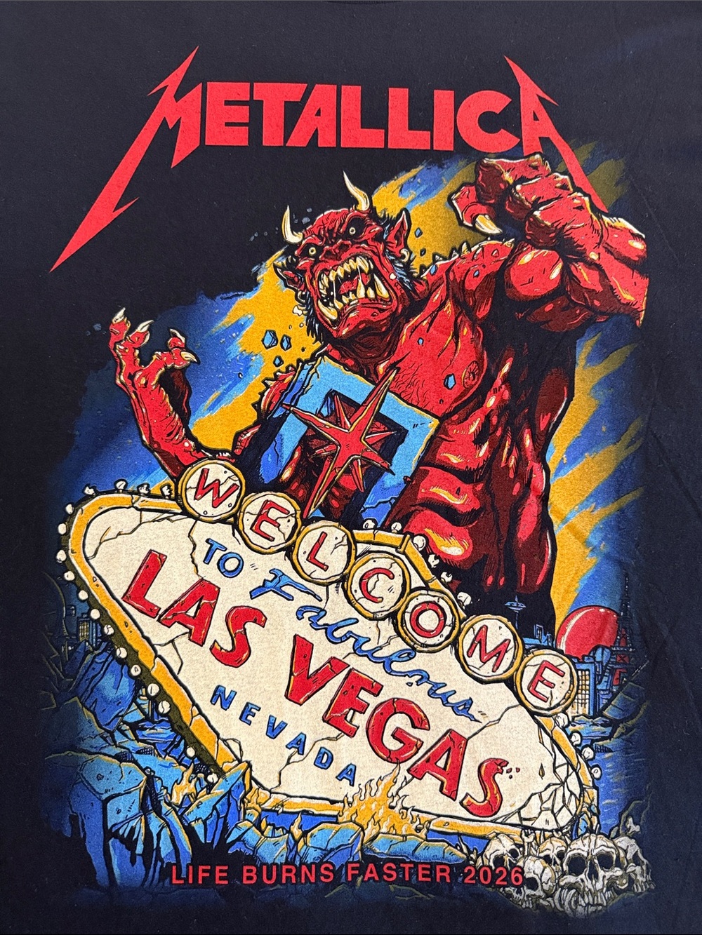 Metallica Sphere Las Vegas Oct 1 & 3 2026 Limited Edition Tee Shirt - 3XL